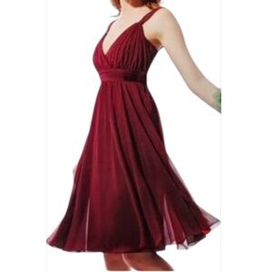 B2 cranberry fit & flare dress M 8